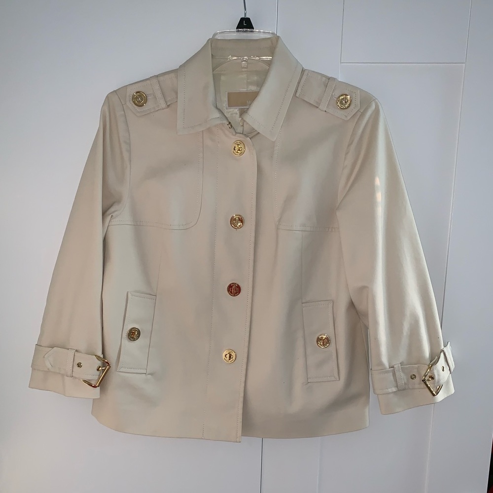 Michael Kors Cream Beige Petite Medium Jacket Coat